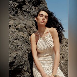 Reformation Brandon Open Knit Mini Dress